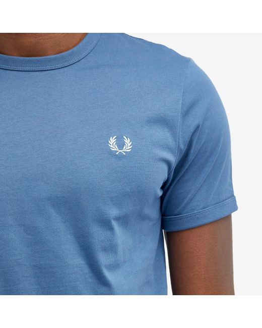 Fred Perry Blue Ringer T-Shirt for men