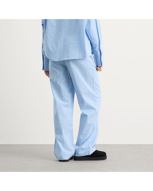 Calvin Klein Blue Cotton Poplin Sleep Pant