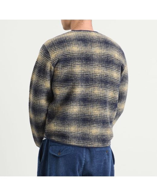 Universal Works Gray Uist Fleece Zip Liner Jacket for men