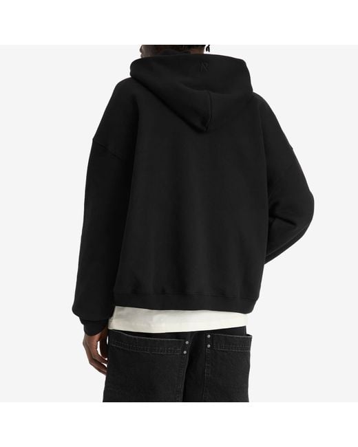 Represent Black Initial Boxy Zip Hoodie for men