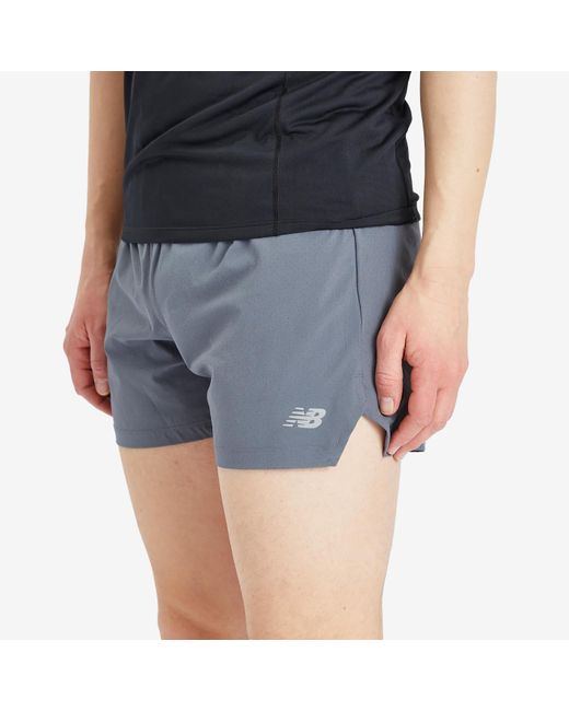 New Balance Gray Rc Seamless Short 5 Inch for men