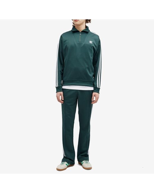 Adidas Green Funnelneck Track Top for men