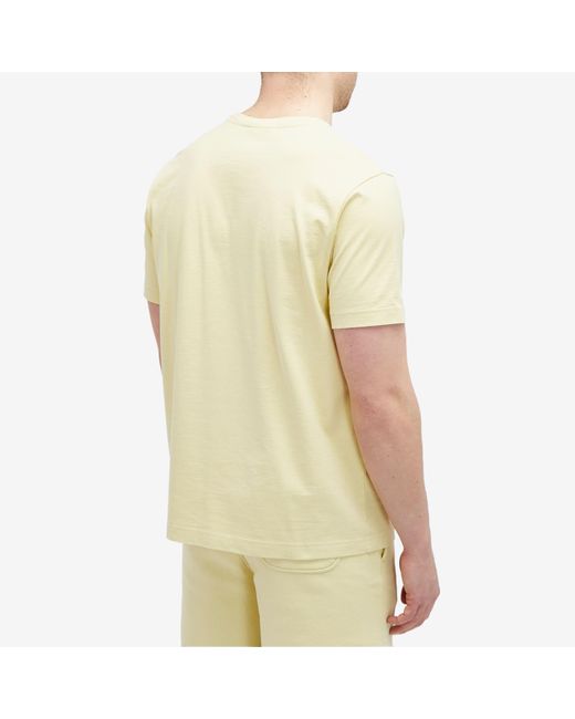 Maison Kitsuné Yellow Mini Handwriting Comfort T-Shirt for men