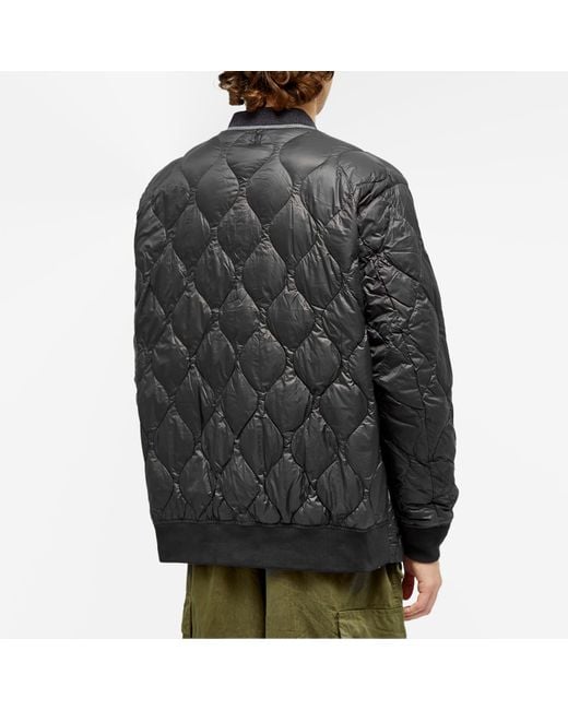 Taion Green X Beams Lights Reversible Ma-1 Down Jacket for men