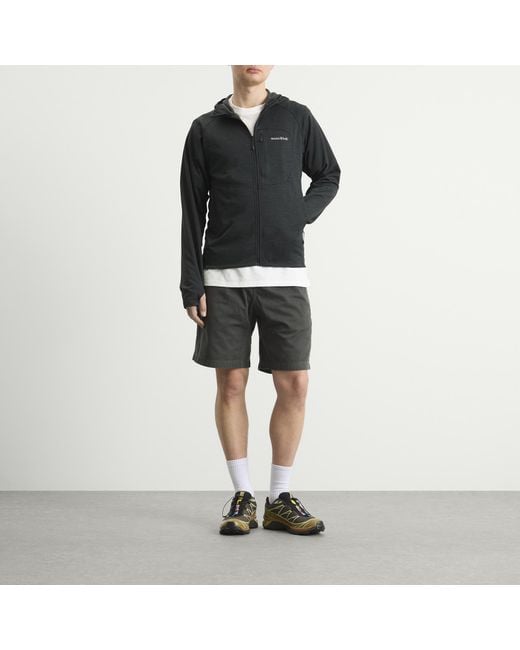 Montbell Black Climagrid Hooded Jacket for men