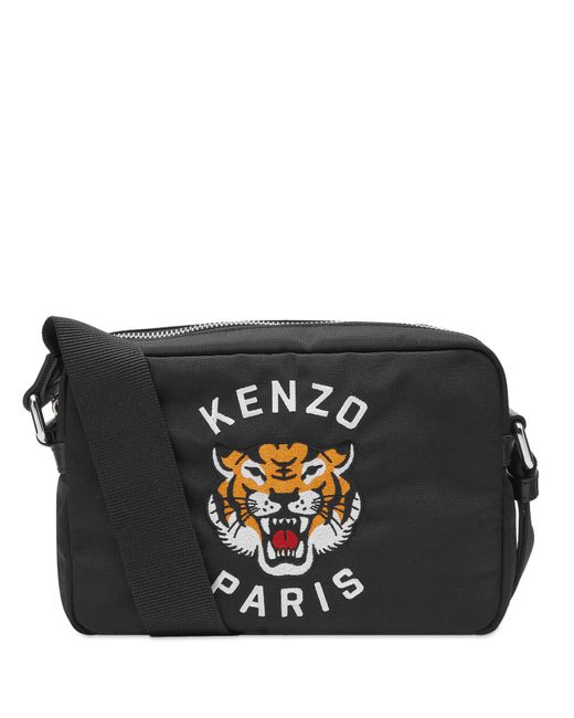 KENZO Black Tiger Cross Body Bag for men