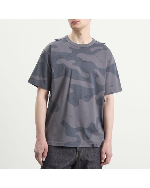 Stone Island Gray Camouflage T-Shirt for men