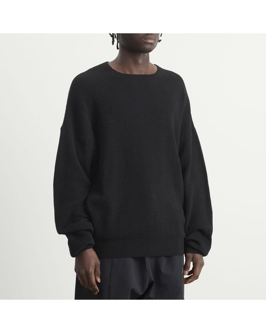 Fear Of God Black Signature Waffle 90S Crew Neck Sweats for men