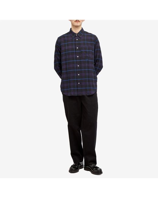 Norse Projects Blue Algot Relaxed Textured Check Shirt for men