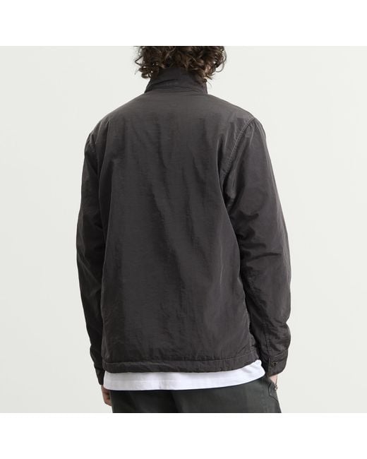 RANRA Black Epitome Canvas Nylon Padded Overshirt for men