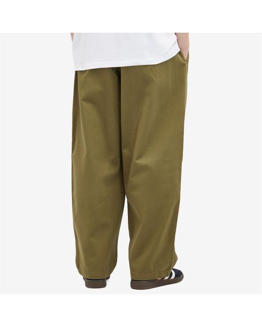 POLAR SKATE Green Railway Chino Trousers for men