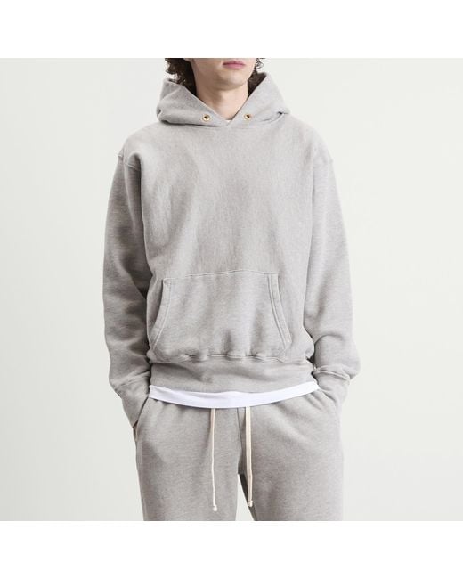 Les Tien Gray Heavyweight Hoodie for men