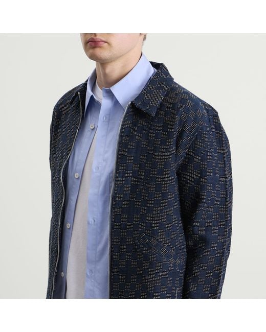 Folk Blue Signal Blouson Jacket for men