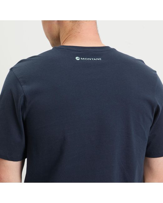 MONTANÉ Blue Dual Mountain T-Shirt for men