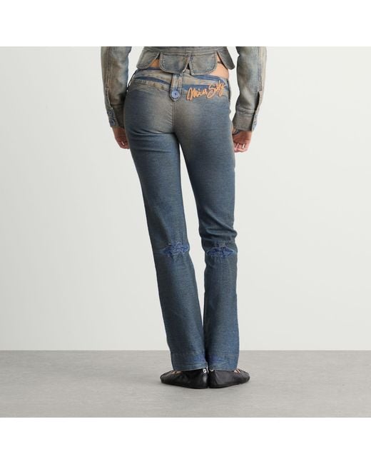 Miss Sixty Blue Knwls X Low Waisted Jeans