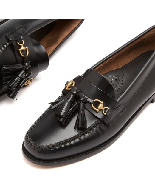 G.H.BASS Black Tetra Tassel Loafer