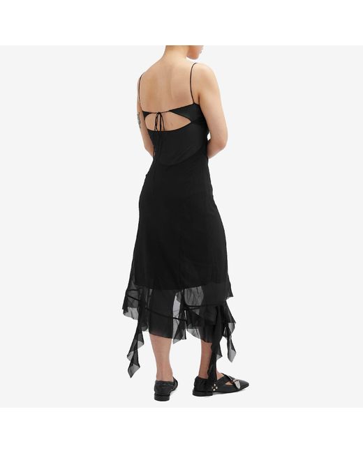 Acne Black Delouise Chiffon Dress