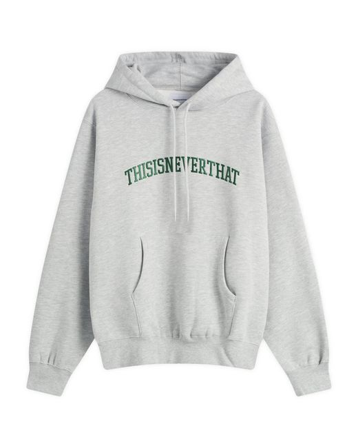 Thisisneverthat Gray Arch Logo Hoodie for men