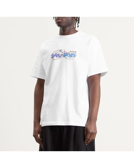 Pawa Speed Sports White Dragon Doggo T-Shirt for men