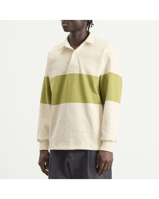 Cafe Mountain Green Block Stripe Sportsman Shirt for men