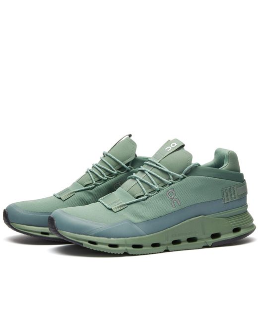 On Shoes Green Cloudnova Sensa Sneakers for men