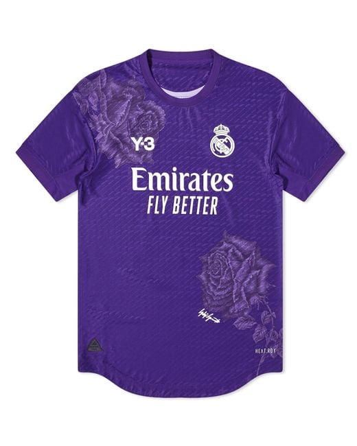Y-3 Purple X Real Madrid 4Th Jersey Top for men