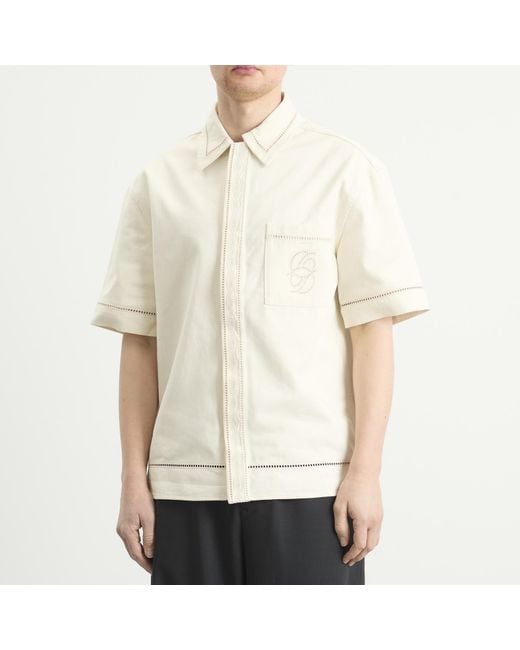 Drole de Monsieur Natural Cotton Embroidered Shirt for men