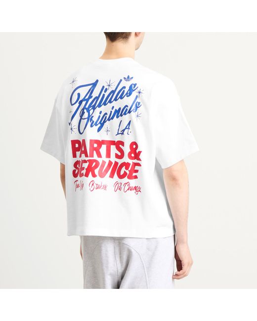 Adidas White Og La T-Shirt for men