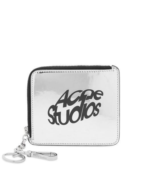 Acne White Logo Wallet