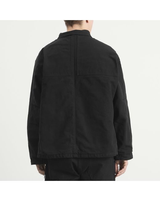 (w)taps Black Cotton Canvas Work Jacket for men