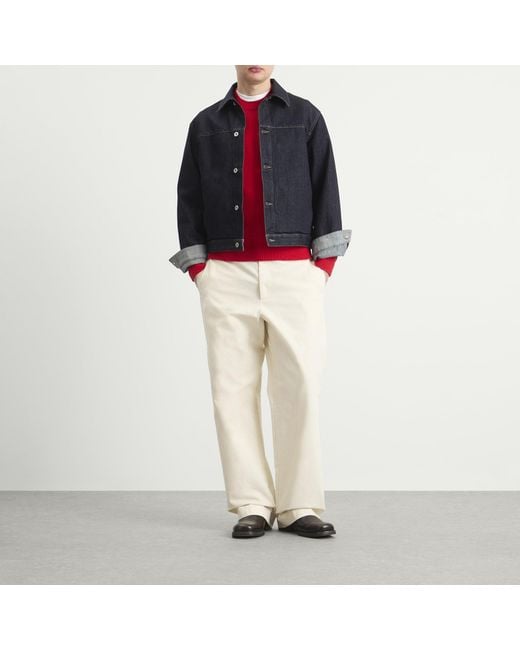 Jil Sander Blue Boxy Denim Jacket for men