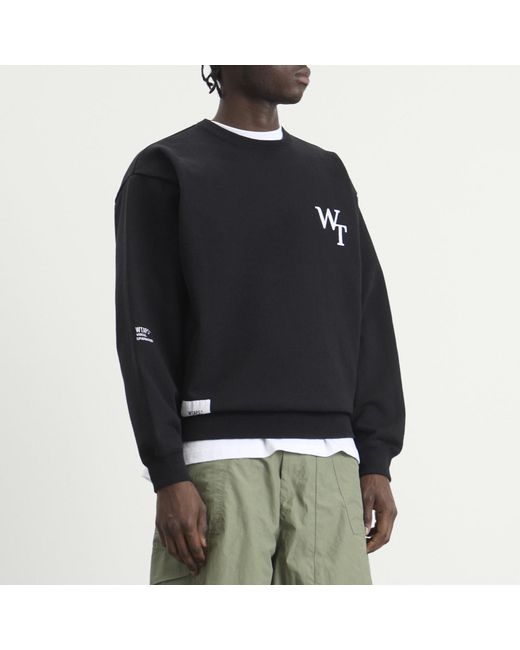 (w)taps Black Academy Sweater for men