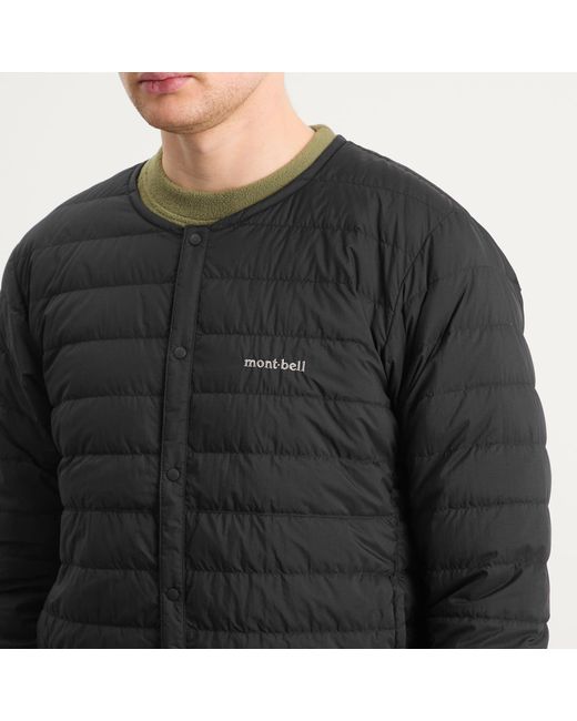Montbell Black Superior Down Round Neck Jacket for men