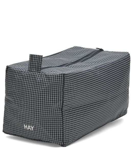 Hay Black Grid Wash Bag