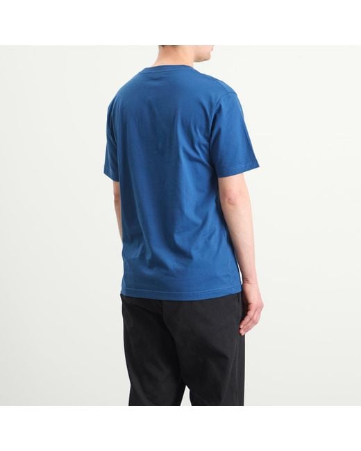 Norse Projects Blue Johannes Organic Norse Logo Print T-Shirt for men