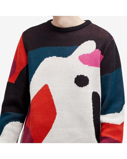 by Parra Red Grand Ghost Caves Jumper for men