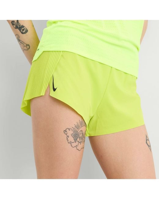 Nike Yellow Nike Aeroswift 3" Short