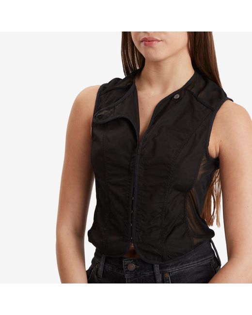 Our Legacy Black All Day Poplin Corset Vest Top