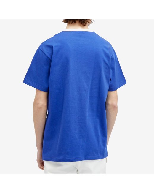 Gucci Blue Graphic Logo T-Shirt for men