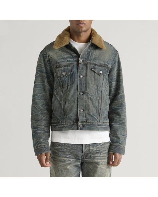 Acne Gray Rion Lined Chana Denim Jacket for men