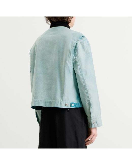 MKI Miyuki-Zoku Blue Sunfaded Work Jacket for men