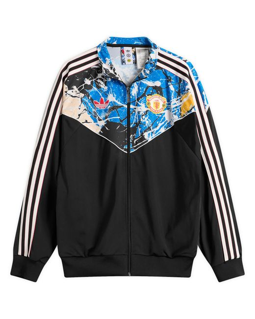Stone Roses Top adidas X Stone Roses Manchester United Track Top in Black for Men | Lyst UK