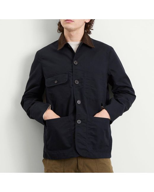 Universal Works Black Brushed Polytech Merchant Jacket for men