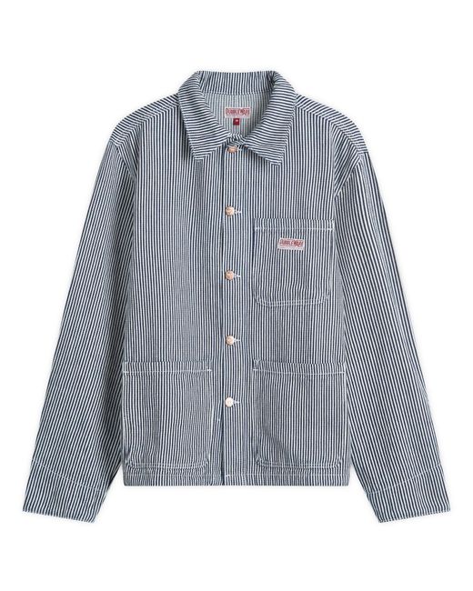 Dubbleware Gray Amherst Hickory Stripe Chore Jacket for men