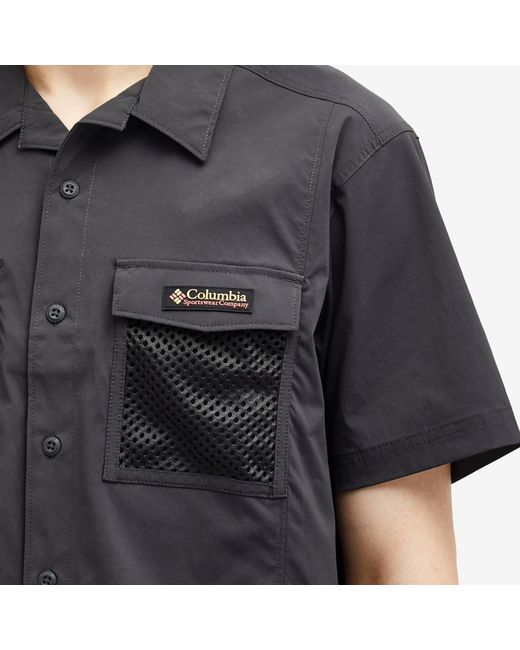 Columbia Black Painted Peak Short Sleeve Shirt for men