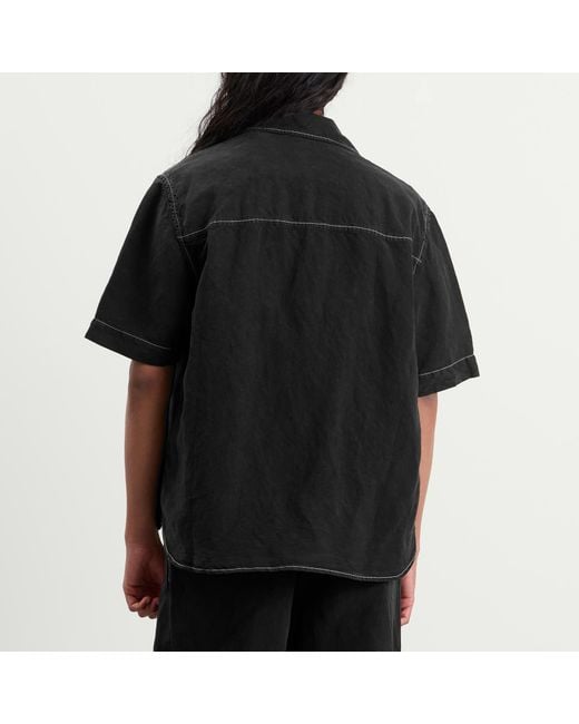 Amiri Black Script Linen Shirt for men