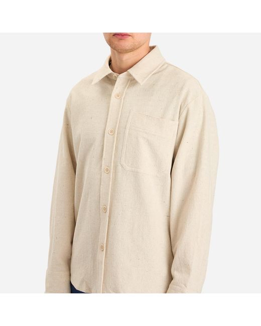 A.P.C. Natural Basile Marl Cotton Overshirt for men