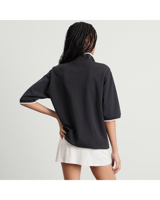 END. Black Piquet Polo