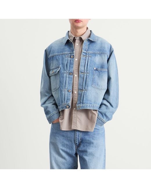 Unlikely Dry Goods Blue Time Travel Trucker Jacket for men