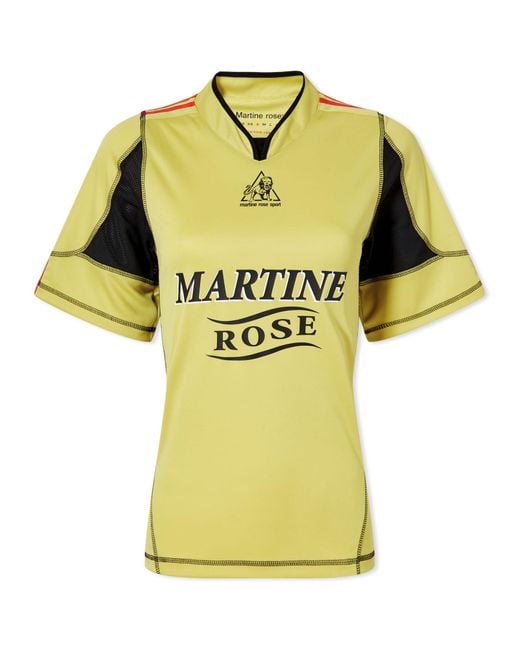 Martine Rose Yellow Shrunken Football Top